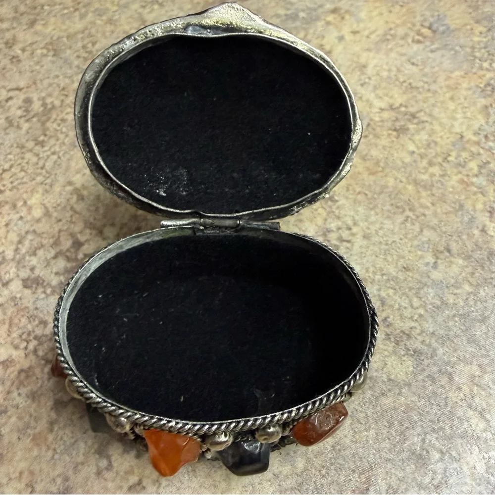 Vintage Moroccan Moorish Sajai gemstone box
